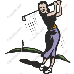 Vintage Female Golfer
