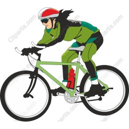 Dynamic Female Cyclist