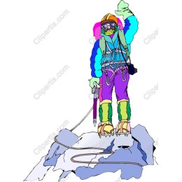 Climber's Triumph: Vibrant