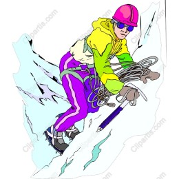 Vibrant Alpine Climber