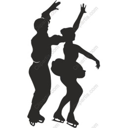 Dynamic Ice Skating Pair