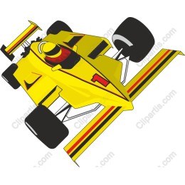 Vibrant Yellow Race Car