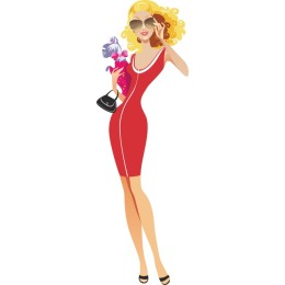 Chic Elegance: of a Stylish Woman in Red Dress
