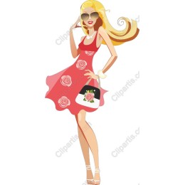 Chic Woman in Red Dress
