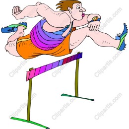 Dynamic Male Hurdler