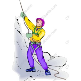 Vibrant Rock Climber