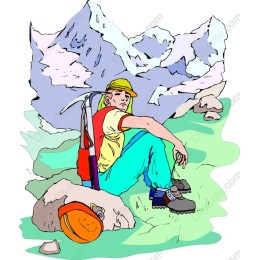 Vibrant Mountain Climber