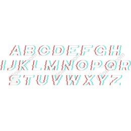 3D Anaglyph Alphabet Set