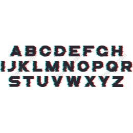 Glitchy Alphabet Pack