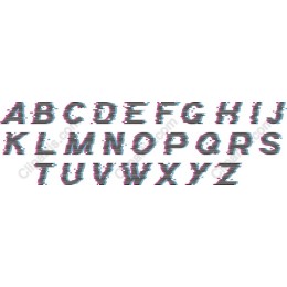 Glitch Effect Alphabet Set