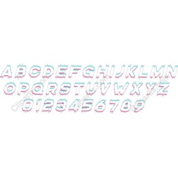 Retro Neon Alphabet and Numbers