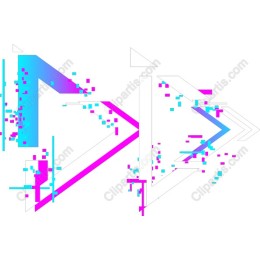 Dynamic Arrow in Blue and Magenta