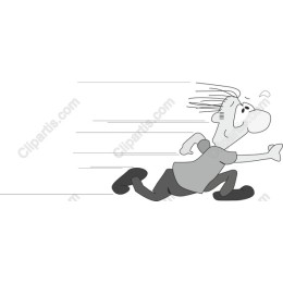 Sprinting Cartoon Character