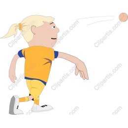 Playful Girl Throwing Ball