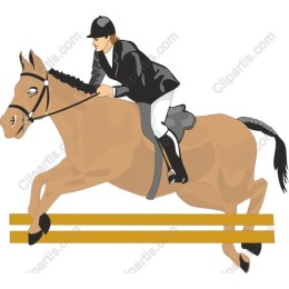 Equestrian Rider Jumping