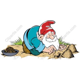 Garden Gnome Digging