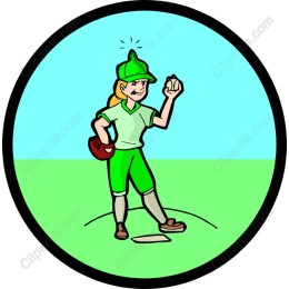 Energetic Female Softball Player