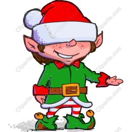 Playful Cartoon Christmas Elf