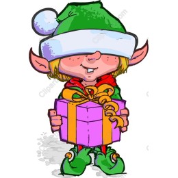 Elf with Gift