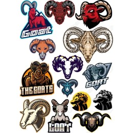  Goat Bundle: 15 Unique Cliparts