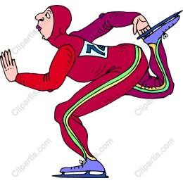 Vibrant Speed Skater