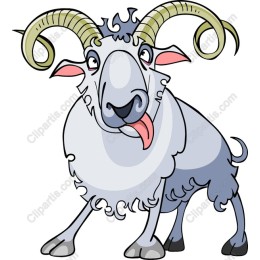 Whimsical Cartoon Goat