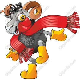 Cheerful Winter Sheep