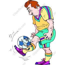 Comical Soccer Player Kick