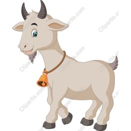Charming Cartoon Goat