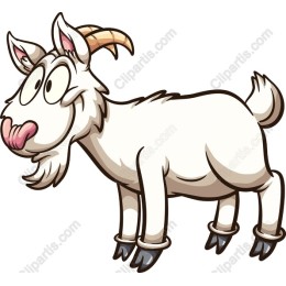 Playful Cartoon Goat