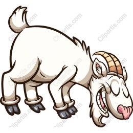 Whimsical Playful Goat