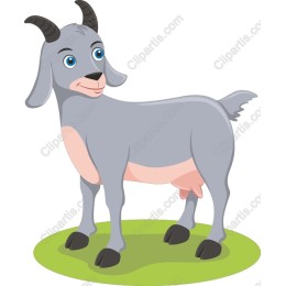 Playful Cartoon Goat