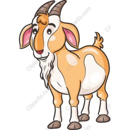 Charming Cartoon Goat