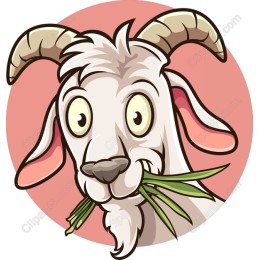 Playful Cartoon Goat