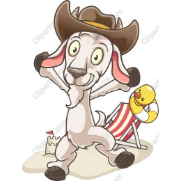 Playful Cowboy Goat