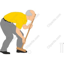 Elderly Man Croquet
