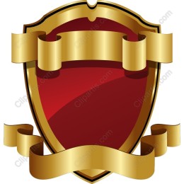 Regal Crimson and Gold Shield