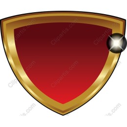 Luxurious Red and Gold Shield