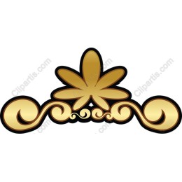 Golden Floral Swirl