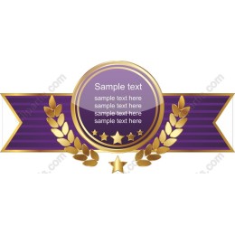 Customizable Elegant Purple Ribbon Badge