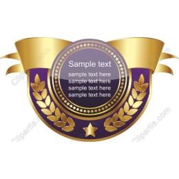 Elegant Gold and Purple Badge