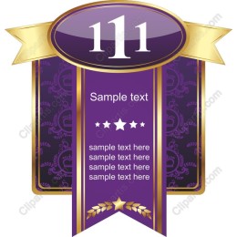 Elegant Purple Badge with Text Placeholder