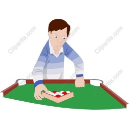 Focused Billiards Player