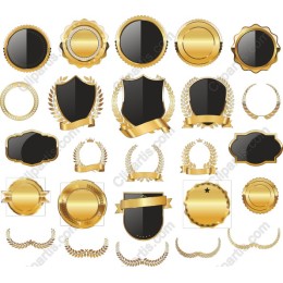 Elegant Gold Badge Collection