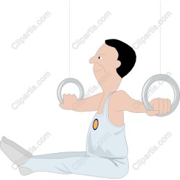 Gymnast Performing on Rings