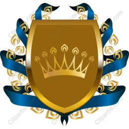 Regal Gold Shield with Crown