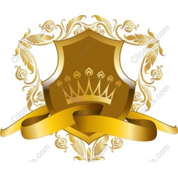 Gold Shield with Crown