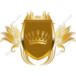 Royal Golden Emblem with Crown