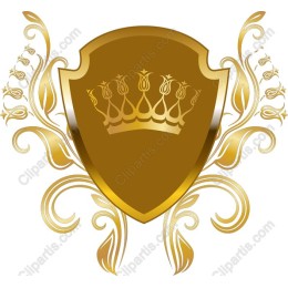 Royal Golden Shield with Crown