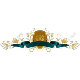 Elegant Ornamental Golden Shield